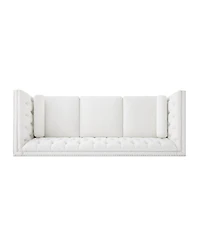 Streamdale Furniture Elegant Transitional 3-Seat Sofa with Flared Arms & Nailhead Trim