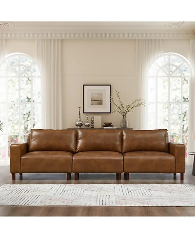 Streamdale Furniture 112" Luxury Pu Leather Sofa