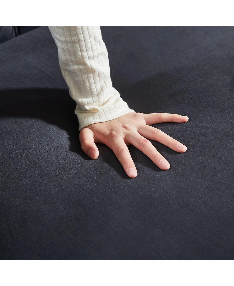 Streamdale Furniture Classic Modern 84-inch Chesterfield Velvet Sofa with Rolled Arms