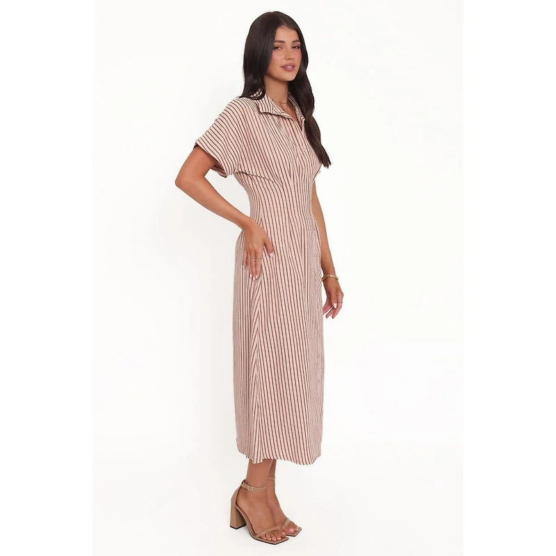 Petal and Pup Women's Eilis Short Sleeve Button Down Maxi Dress