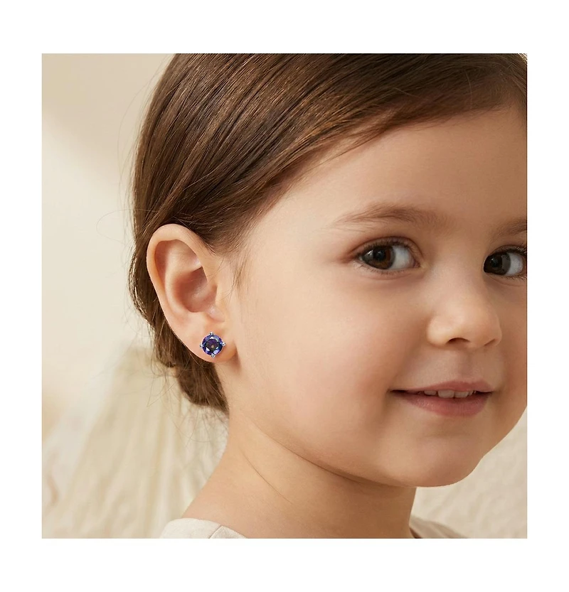 GigiGirl Sterling Silver Solitaire Stud Earrings