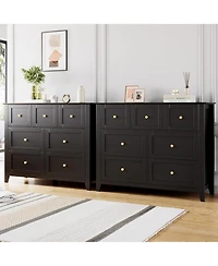 gaomon 7 Drawer Dresser for Bedroom, Simply Modern Chest of Drawers, Wood Storage Double Dresser with Deep Drawers