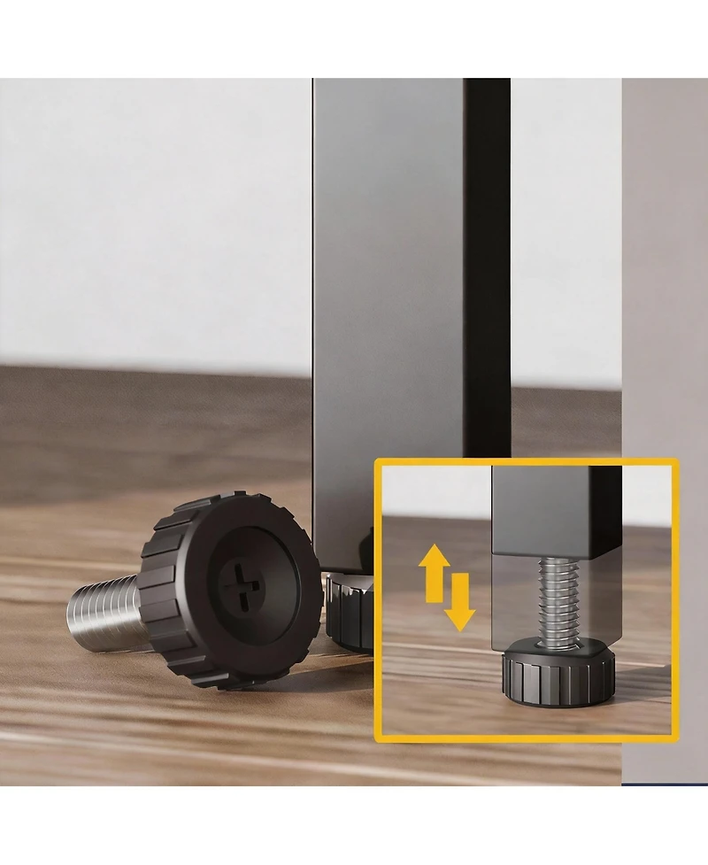 Yigii Rustic Brown 70" 5-Tier Bookshelf with Cabinet for Home Decor