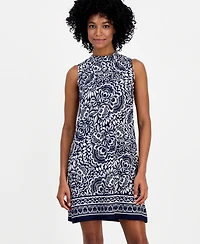 Robbie Bee Women's Mock-Neck Sleeveless Dress