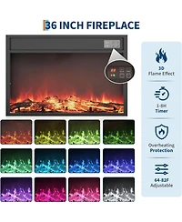 gaomon 58" Fireplace Tv Stand with 36" Electric Fireplace & Storage