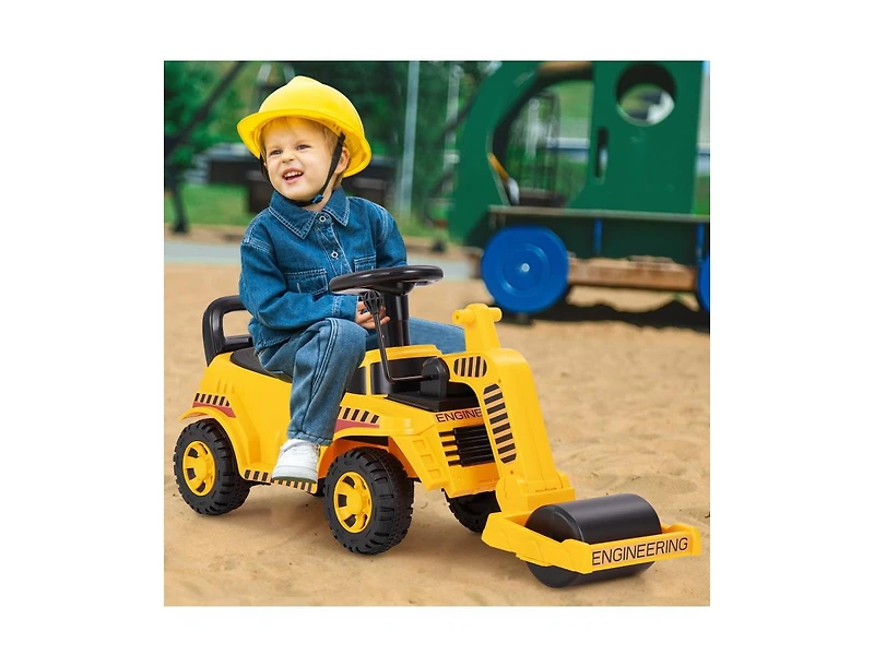 Slickblue Toddler Push Ride-On Car with Adjustable Roller and Storage