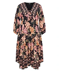 City Chic Women's Devine Beauty Border Dress