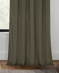 Half Price Drapes Hunter Green Grommet Signature Velvet Blackout Curtain