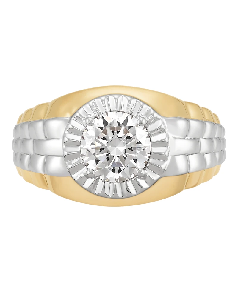Grown With Love Lab Grown Diamond Solitaire Ring (2 ct. t.w.) in 14k Yellow Gold Plated Sterling Silver Rhodium