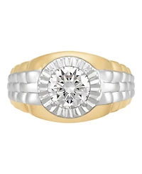Grown With Love Lab Grown Diamond Solitaire Ring (2 ct. t.w.) in 14k Yellow Gold Plated Sterling Silver Rhodium