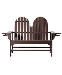WestinTrends Outdoor Patio 49" Hdpe Adirondack Garden Bench