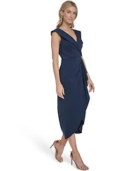 Jessica Howard Women's Sleeveless V-Neck Midi Dress