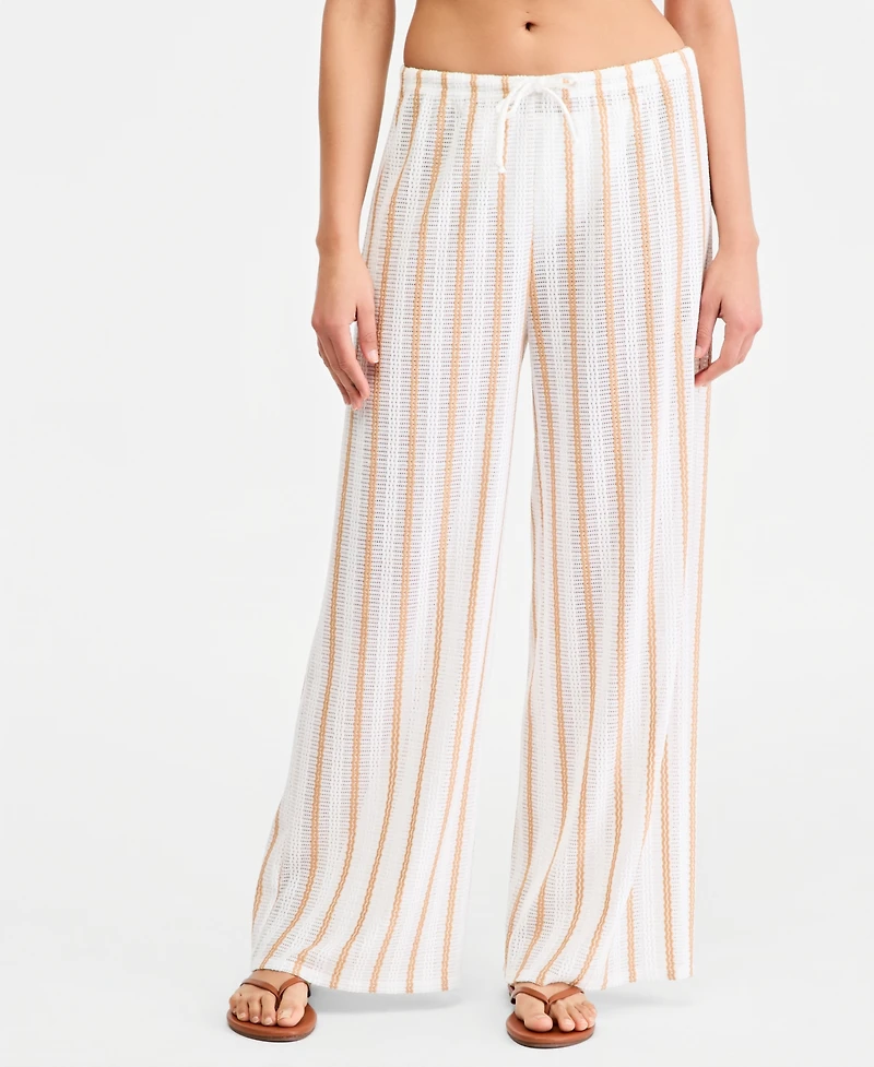 Dotti Women's Striped Swim Cover-Up Pants