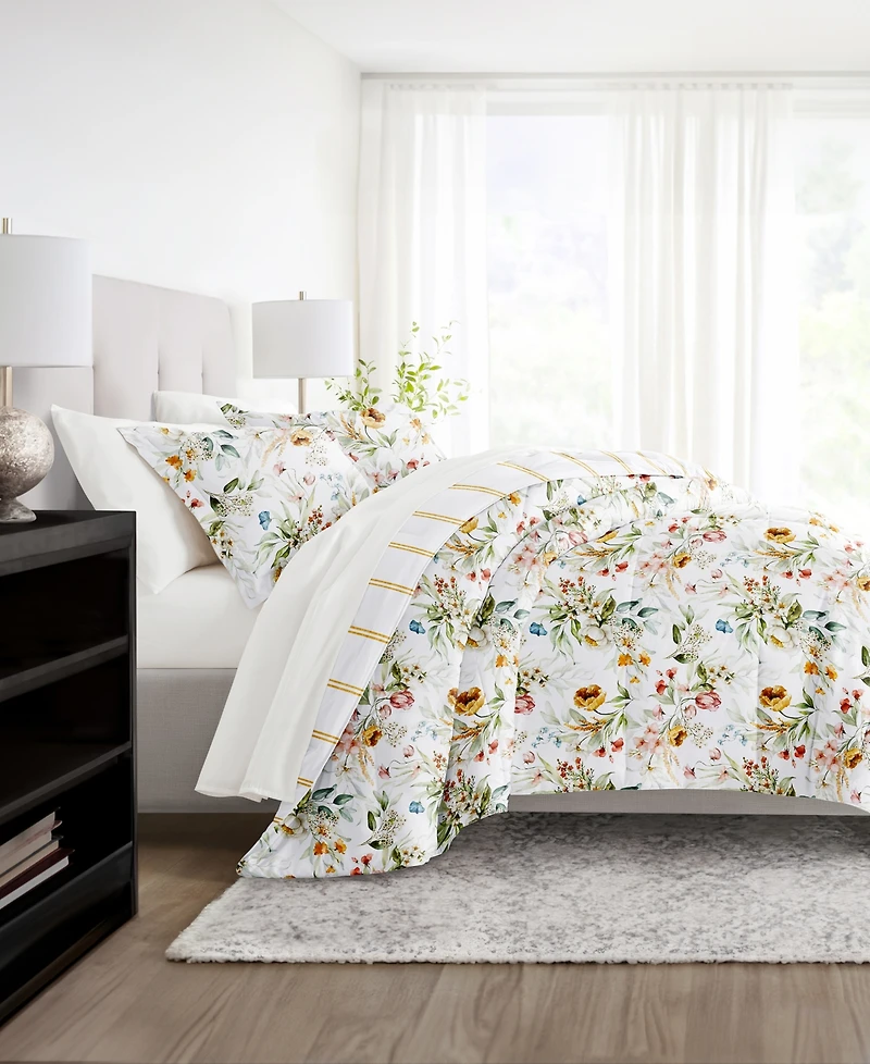 ienjoy Home Bedding Bundle Patterned 7-Piece Comforter Set, California King