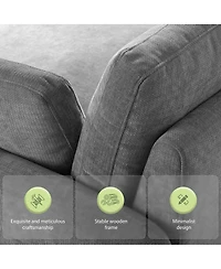 Streamdale Oversized Chenille Sofa Chair, Wide Seat Accent Chair, Modern Upholstered Armchair