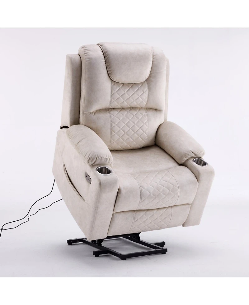 Streamdale Furniture Oversized Power Lift Recliner Massage Chair for Elderly