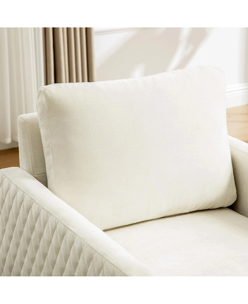 Streamdale Furniture Upholstered Swivel Armchair with Hidden Storage