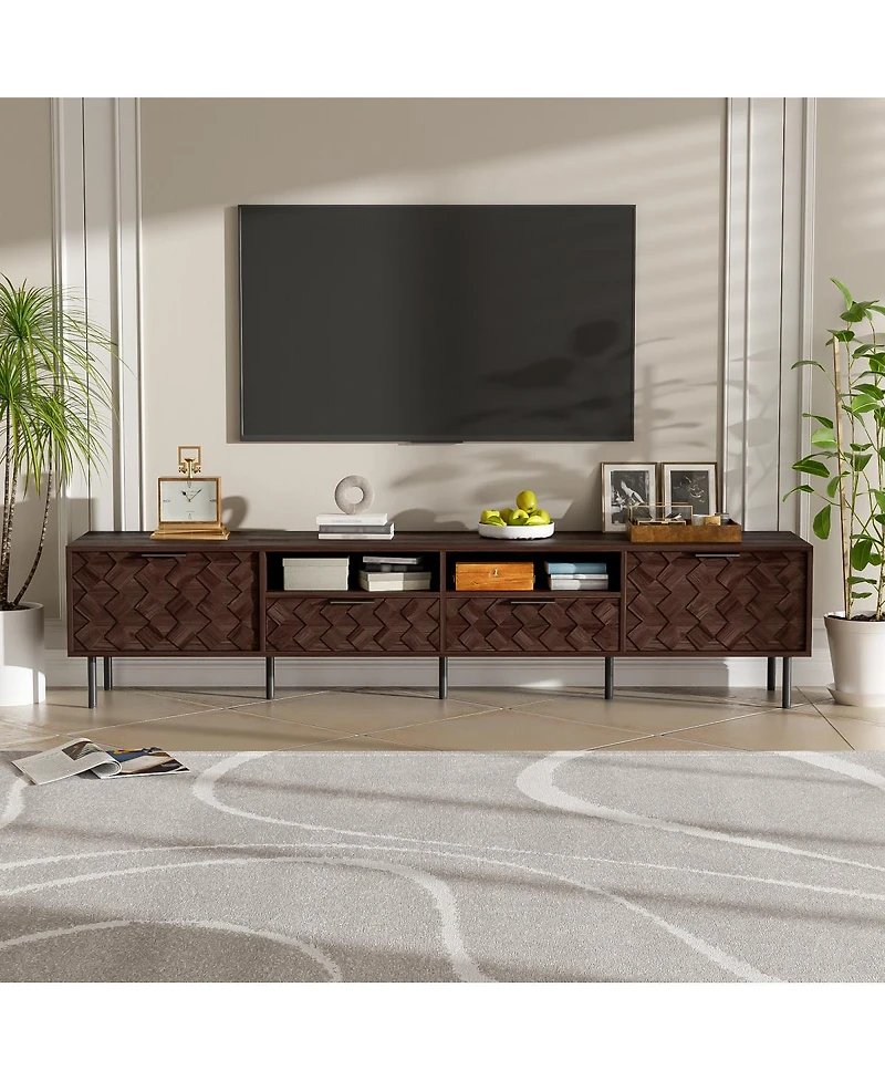 Streamdale Modern Tv Stand for TVs with Storage & Cable Management