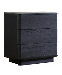 Yigii Modern Nightstand with 3 Drawers & Charging Station