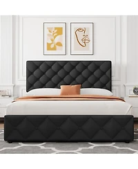 Gaomon Bed Frame with 4 Storage Drawers and Adjustable Headboard