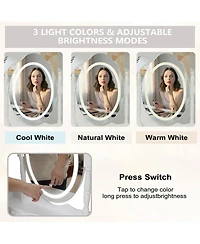 Streamdale Furniture Princess Vanity Desk Set with Mirror & Stool, 4 Drawers, Ample Storage