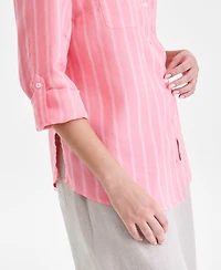 Charter Club Petite 100% Linen Button-Front Shirt, Created for Macy's