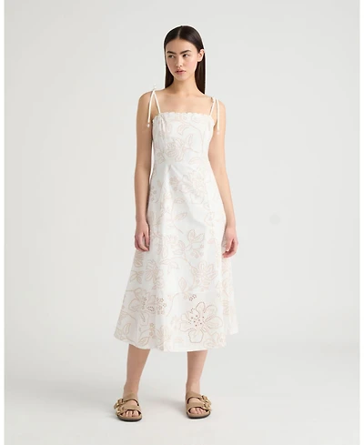 Nvlt Women's Eyelet Print Spaghetti Strap Dress