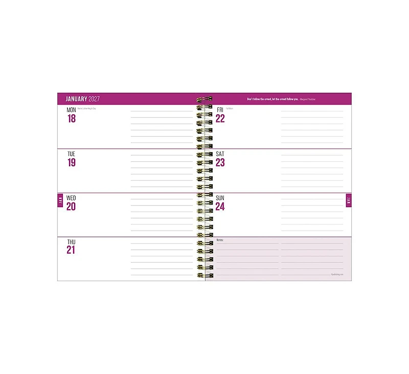 Tf Publishing Paper Goods July 2026 - June 2027 Buds & Blooms Medium Weekly Monthly Planner