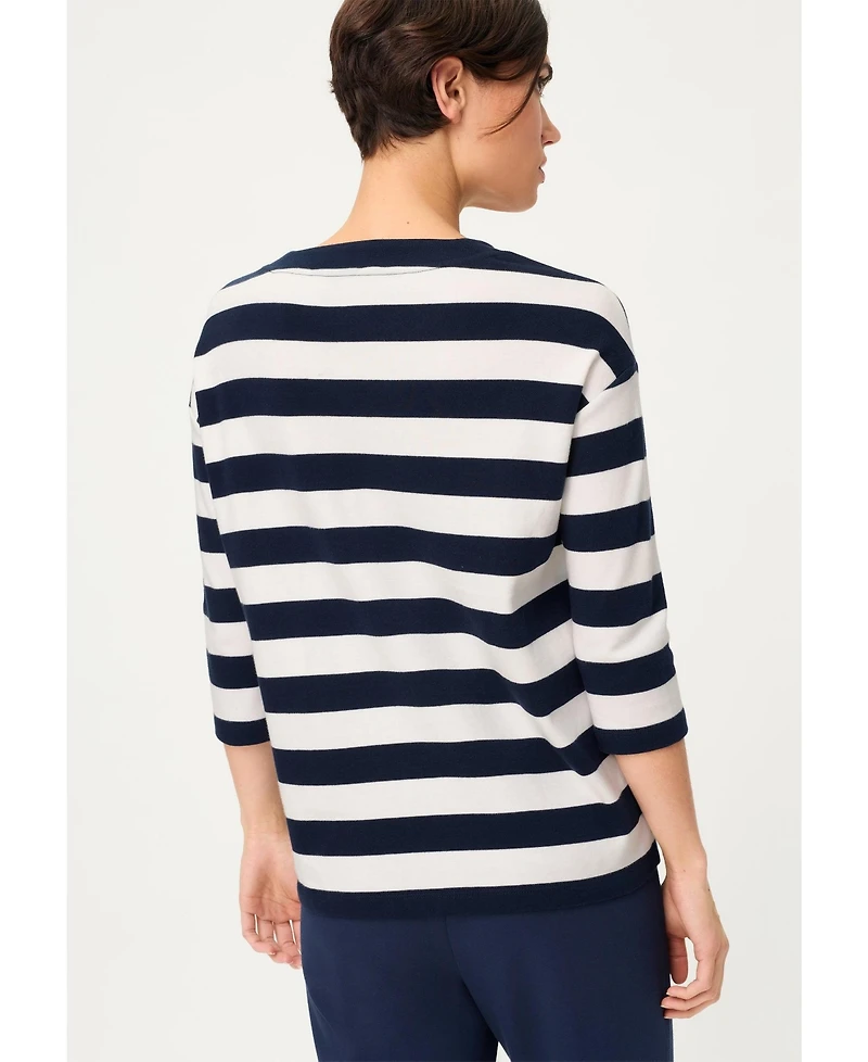 Olsen Women's Cherie Embroidered Jersey Knit Top