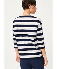 Olsen Women's Cherie Embroidered Jersey Knit Top