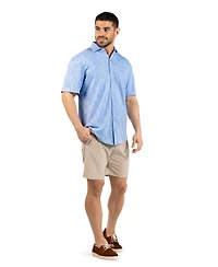 TailorByrd Men's Tropical Printed Modal Short Sleeve Shirt