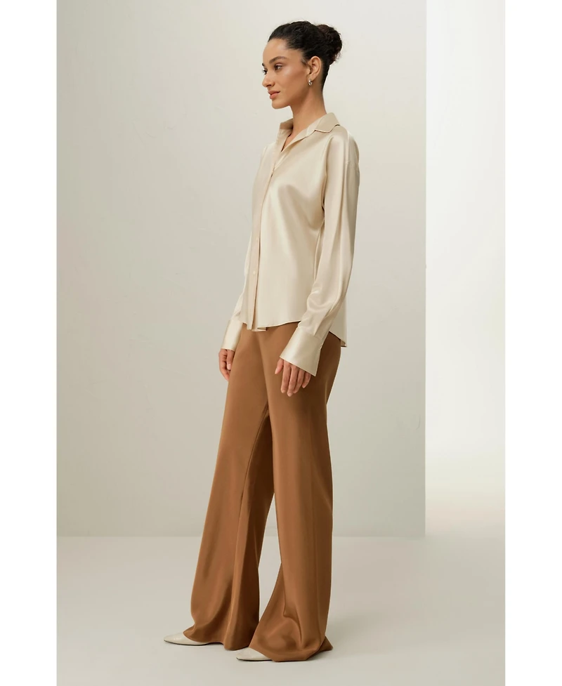 Lilysilk Women's Bias Cut Silk Shirt