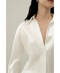 Lilysilk Women's Bias Cut Silk Shirt