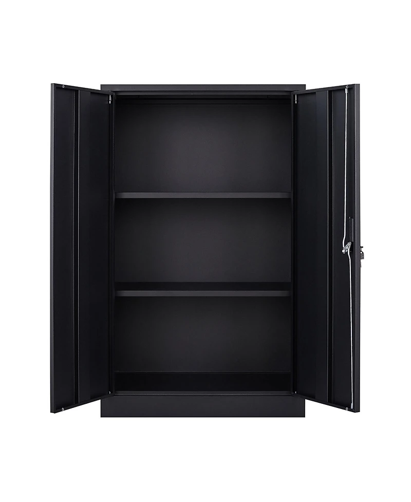Rainsken Metal Storage Cabinet, Folding Filing Storage Cabinet with Locking Doors and Adjustable Shelf for Home Office