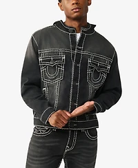 True Religion Men's Hooded Denim Jacket