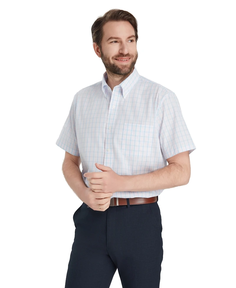 Club Room Men's Plaid Short-Sleeve Dress Shirt, Macy's Exclusive