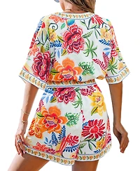 Cupshe Women's Jet Lag Floral Romper