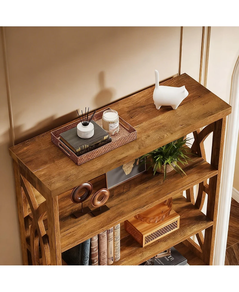 Yigii 6-Tier Rustic Bookshelf for Home Office