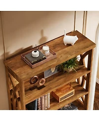 Yigii 6-Tier Rustic Bookshelf for Home Office