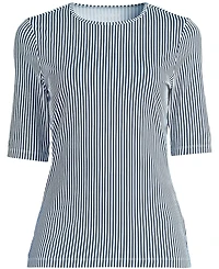 Lands' End Women's Elbow Sleeve Crewneck Garden Tee