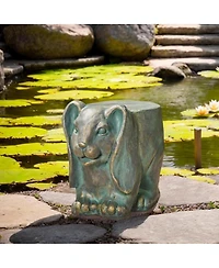 Streamdale Furniture 13" Rabbit Garden Stool, Lightweight Concrete,No Assembly