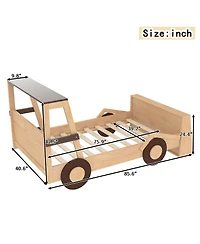 Streamdale Furniture Streamdale Twin Size Car Bed with Storage Shelves