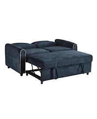 Streamdale Furniture Streamdale Chenille Pull Out Sofa Bed, 58-inch Sleeper Loveseat with Adjustable Backrest