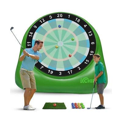 Swooc Xl Bull Chipper | Giant Golf Darts w/ 10+ Golf Games | Backyard Game w/ Air Pump | Yard Game for Adults | Outdoor Games