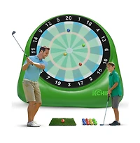 Swooc Xl Bull Chipper | Giant Golf Darts w/ 10+ Golf Games | Backyard Game w/ Air Pump | Yard Game for Adults | Outdoor Games