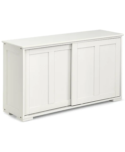 Sugift Kitchen Storage Cupboard Cabinet with Sliding Door