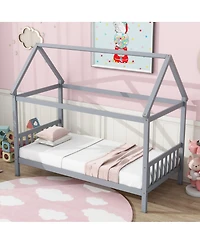 Streamdale Furniture Twin House Bed with Headboard and Footboard