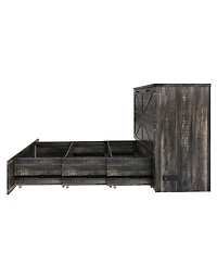 Streamdale Furniture Queen Murphy Bed w/Charging Station & Storage Drawer