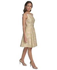 Vince Camuto Petite Square Neck Fit & Flare Dress