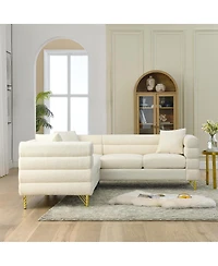 Streamdale Furniture 81.5-Inch Oversized Corner Sofa, L-Shaped Sectional Couch with 3 Cushions